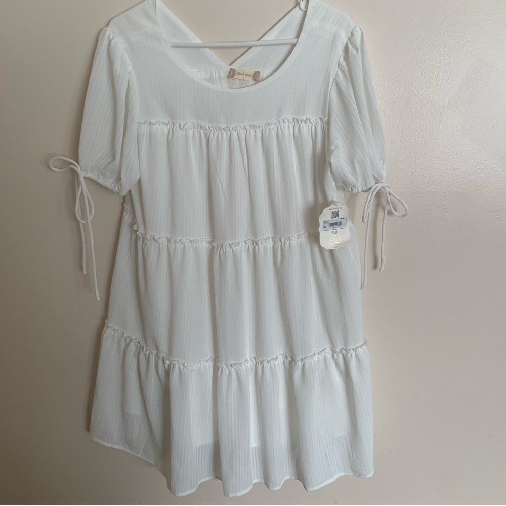 Altar’d State Tiered White Dress NWT